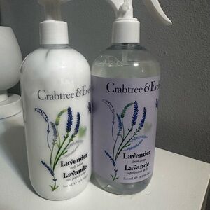 Crabtree & Evelyn LAVENDER Linen Spray & body lotion 16.9 oz NEW